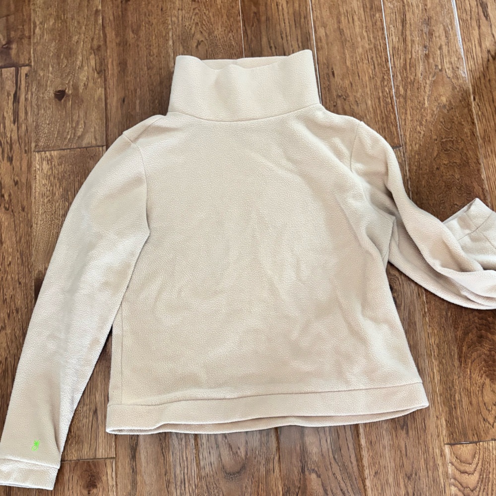 Dudley Stephens Cream Fleece with Black Logo
